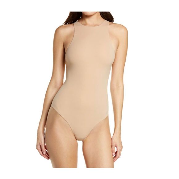SKIMS Tops - SKIMS Fits Everybody High Neck Bodysuit Sand Size L